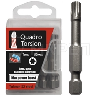 Бита 1/4 20-50мм Torx, Quadro Torsion