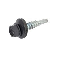 Саморез кровельный Zn, 5,5х25, RAL-7024 графитово-серый, 30шт (Гриппер)