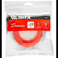 Леска для триммера, звезда, 2,0 мм х 15 м, MTX