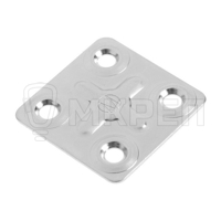 Пластина крепежная, 37х37х1,2 мм, цинк