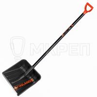 Лопата снеговая FINLAND с черенком 410х410мм.