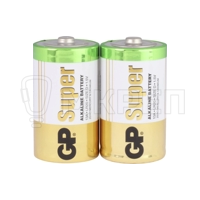 Батарейка GP Super, LR20, 2 штуки