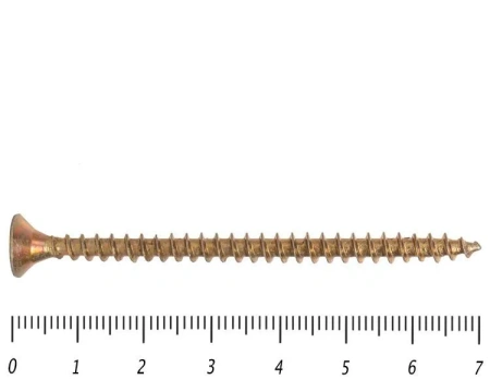 Саморез желтый PZ 4х70, 300шт., Коробочка