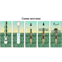 Анкерный болт с гайкой, М8х10х150мм