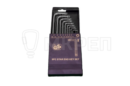 Ключи TORX, CrV, Т10-Т50, в коробочке, 9шт
