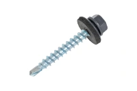 Саморез кровельный Zn, 4,8х35, RAL-7024  графитово-серый, 30шт (Гриппер)