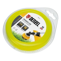 Леска для триммера, квадрат, 2 мм х 15 м, блистер, FLEX CORD, Denzel