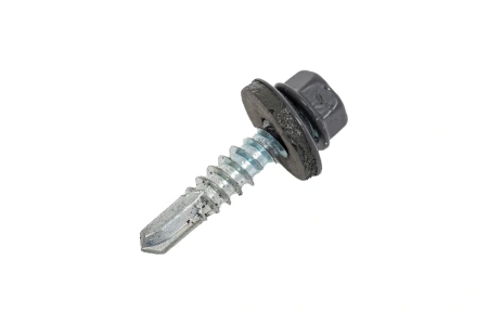 Саморез кровельный Zn, 5,5х25, RAL-7024 графитово-серый, 30шт (Гриппер)
