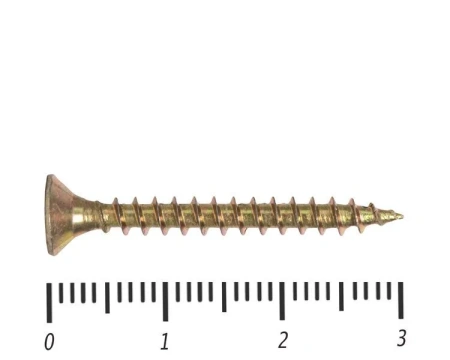 Саморез желтый PZ, 3х30 30шт., (Гриппер)