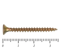 Саморез желтый PZ, 5х35 30шт., (Гриппер)
