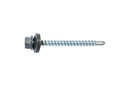 Саморез кровельный Zn, 4,8х51, RAL-7024 графитово-серый, 50шт (Гриппер)